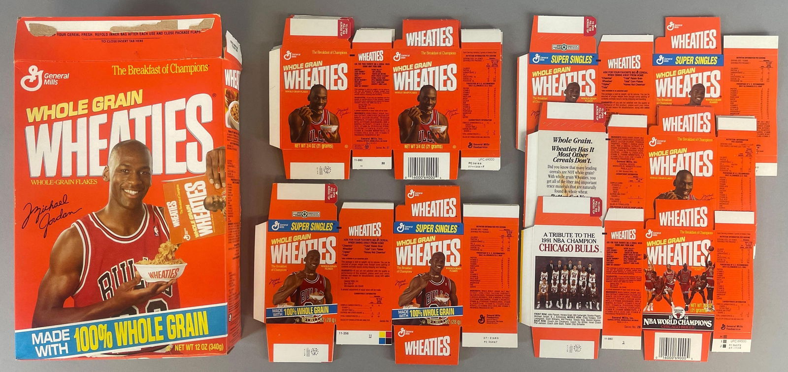 25 - Unused 1990s Mini Wheaties Boxes with Michael Jordan: 25 - Unused 1990s Mini Wheaties Boxes with Michael Jordan, one large box included