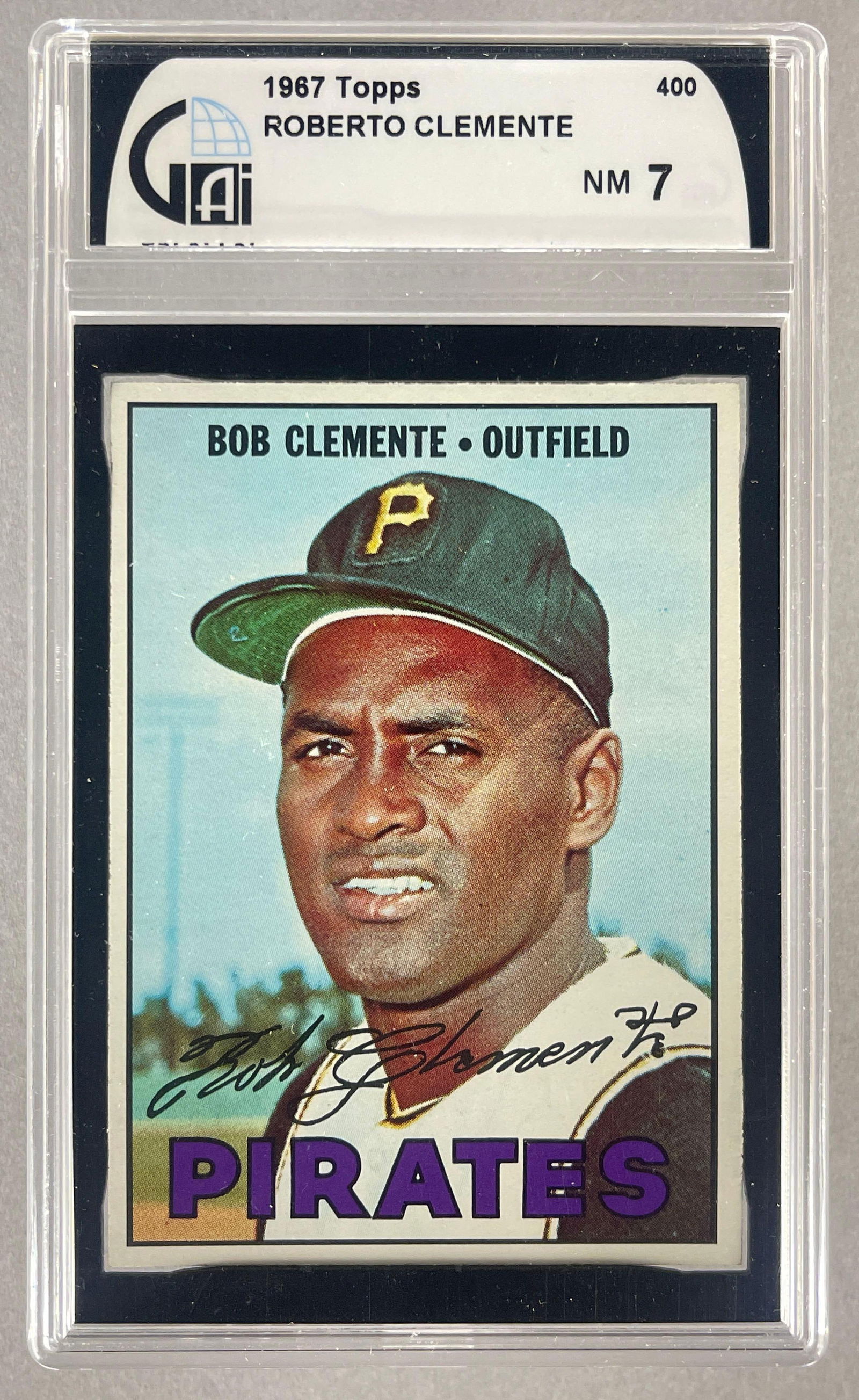 1967 Topps Roberto Clemente #400 GAI 7: 1967 Topps Roberto Clemente #400 GAI 7