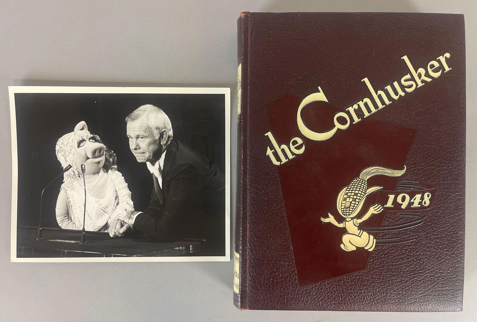 1948 Johnny Carson Cornhusker Nebraska Yearbook + Type 1 Photo: 1948 Johnny Carson, Cornhusker Nebraska Yearbook + Type 1 Photo