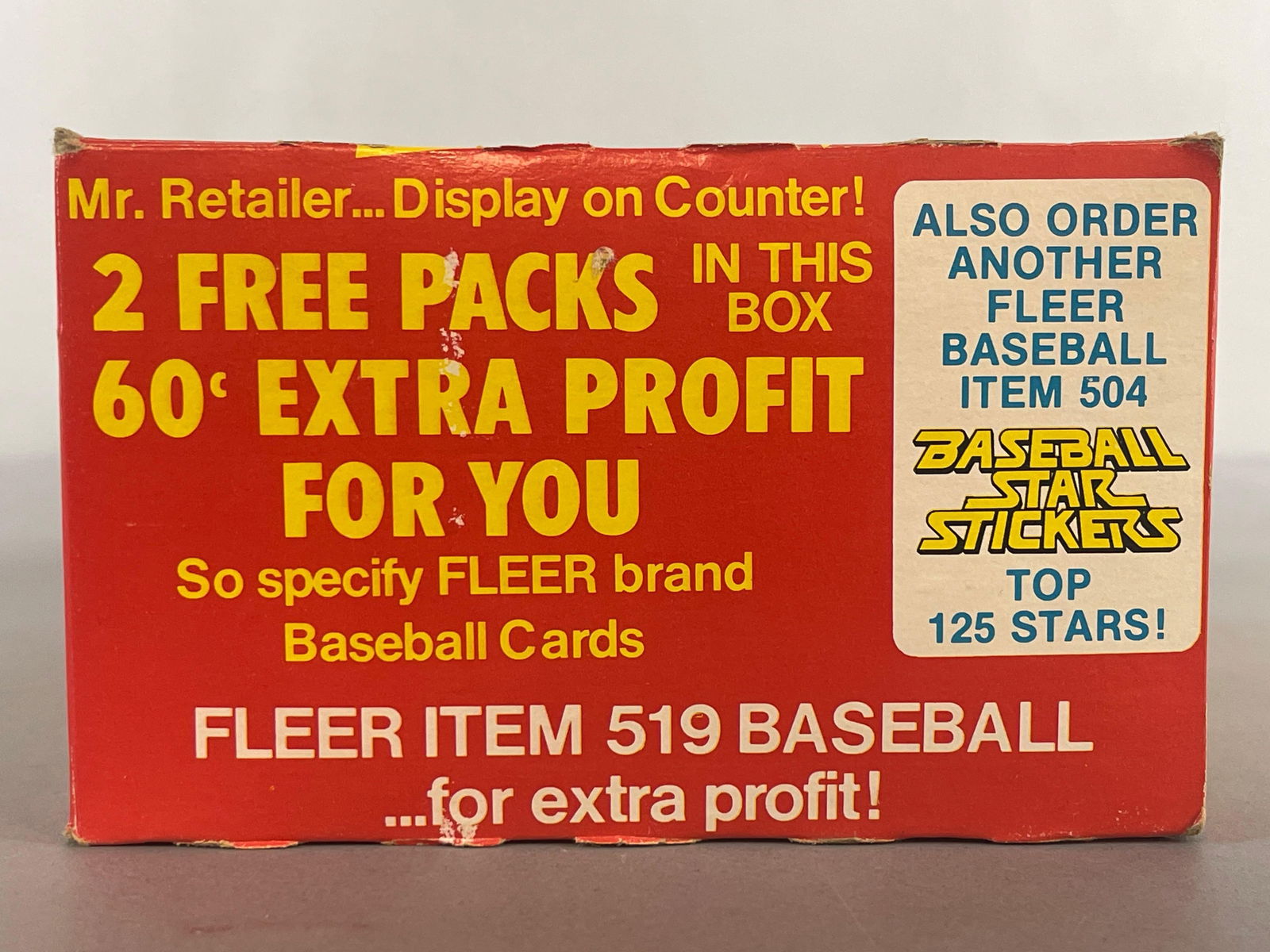 1981 Fleer Baseball Unopened Wax Box - 2