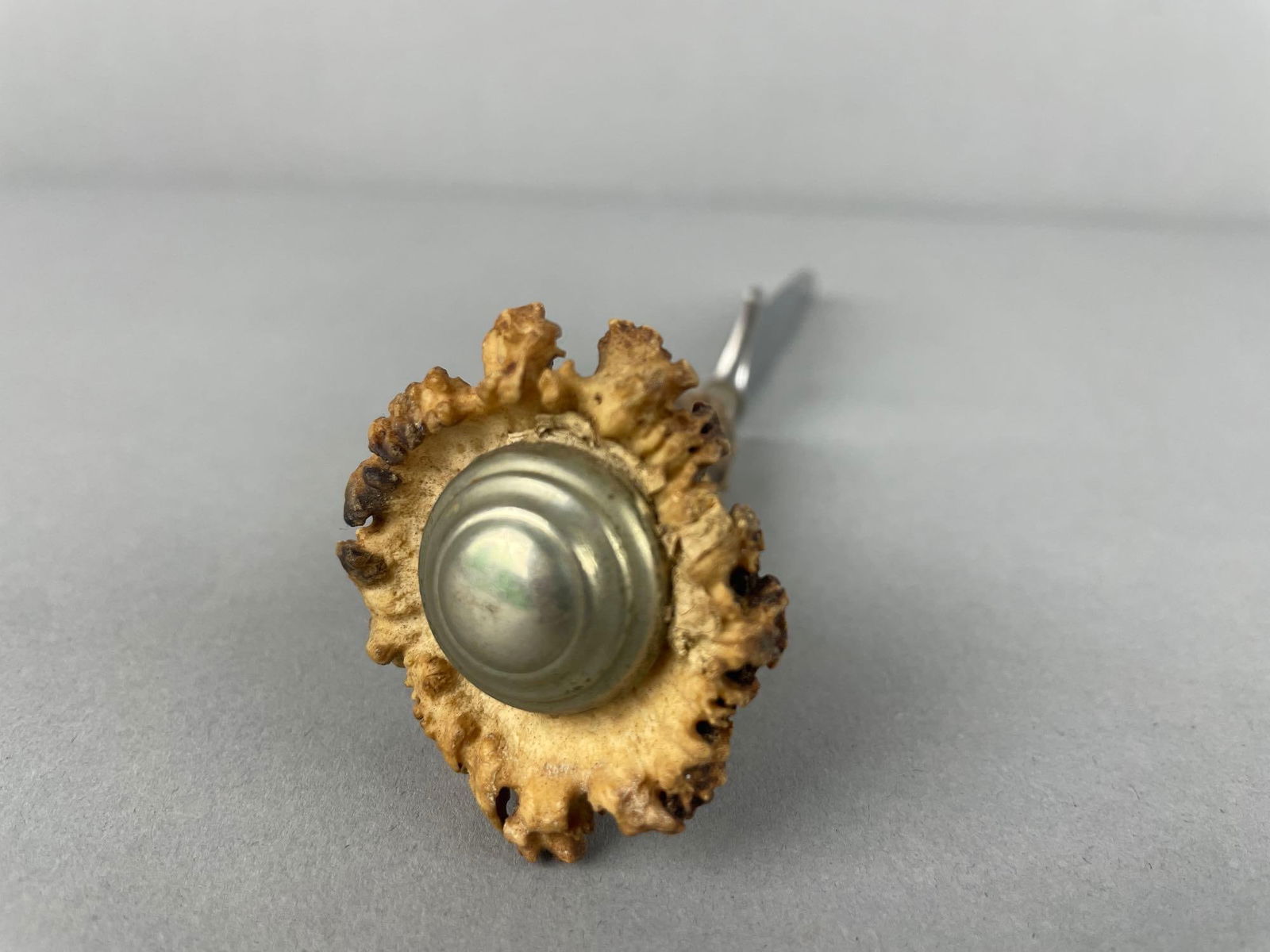 German Eichenlaub Stag Handle Knife with Sheath - 4