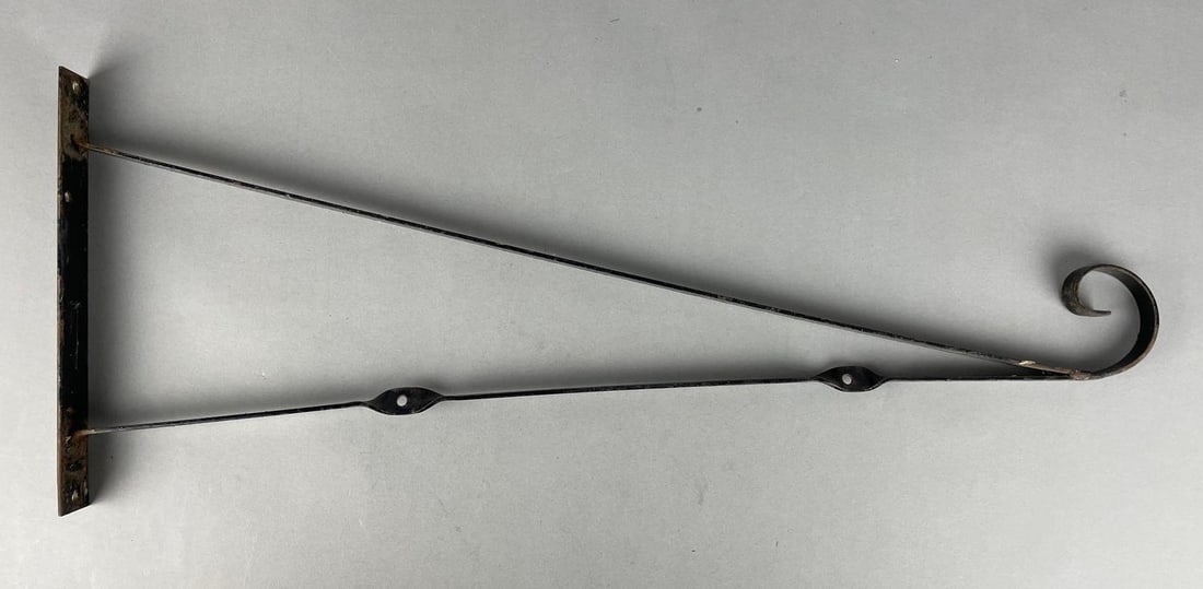 Vintage Wrought Iron Hanging Sign Bracket: Measures 12" x 30" x 1 1/2"