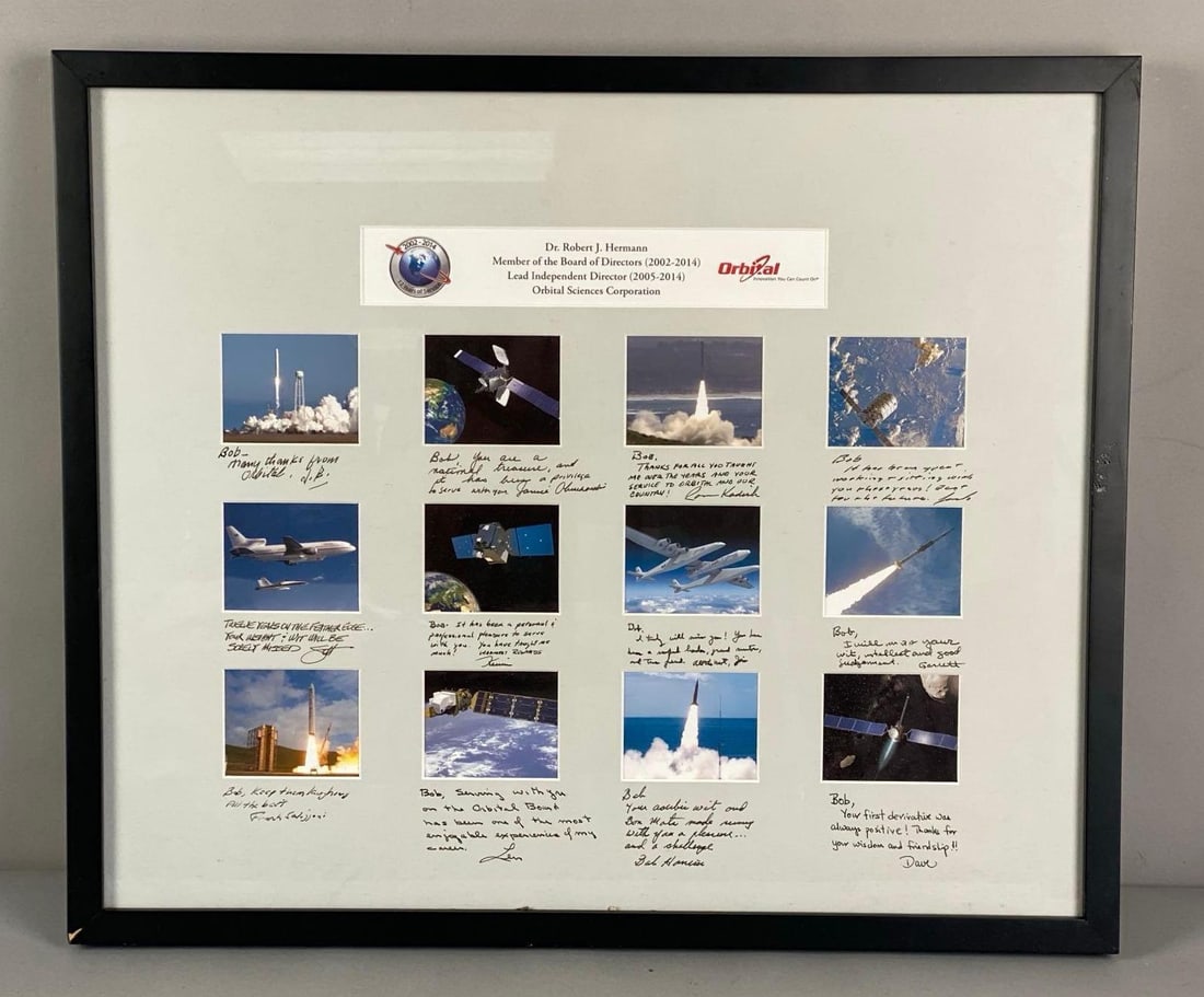 2014 Dr Robert J Hermann OSC Commemorative Award: Orbital Sciences Corporation, Frame measures 19” H x 22 1/2” W