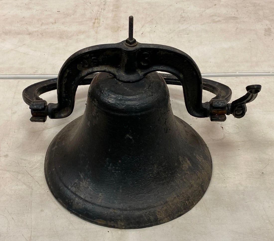Antique Cast Iron Gravity School Bell (1 of 3)