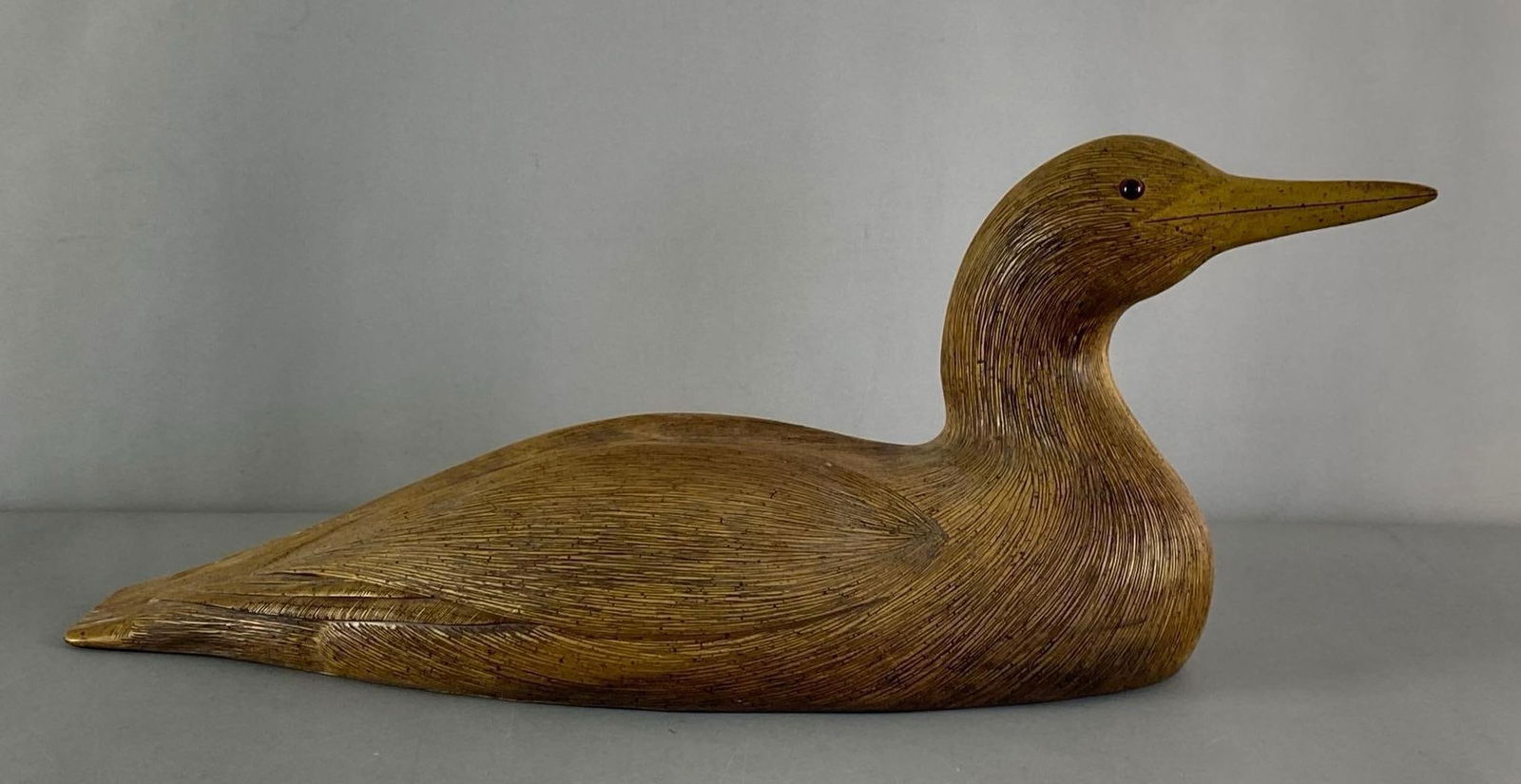 Vintage Hand Carved Wood Water Loon Decoy (1 of 5)