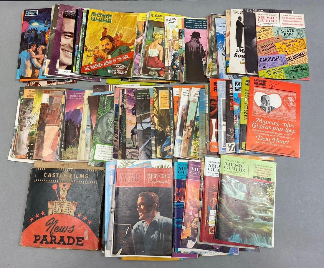 Group of Vintage Readers Digest Music Guide and More: Circa 1950’s. Largest measures L 7 x W 7 inches.