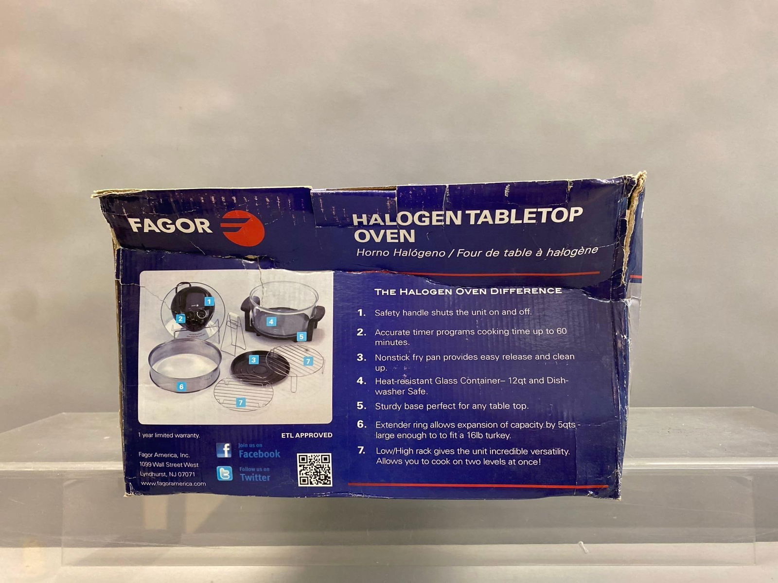 Fagor 12 Quart Halogen Tabletop Oven - 3