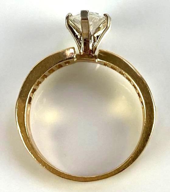 14K Gold Rhinestone Ring - 5