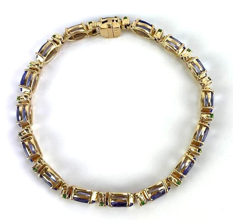 14K Gold Gemstone Bracelet - 2