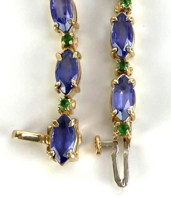 14K Gold Gemstone Bracelet - 4