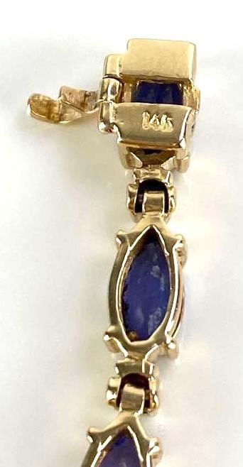 14K Gold Gemstone Bracelet - 5