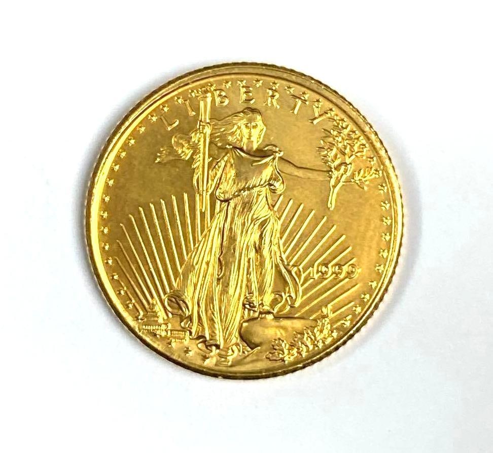1999 US Mint $5 1/10th oz American Gold Eagle: 1999 US Mint $5 1/10th oz American Gold Eagle