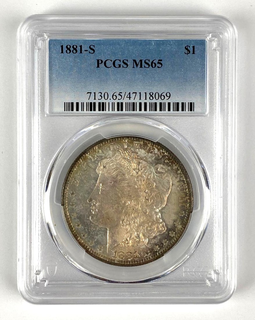 PCGS Graded 1881 S $1 Morgan Silver Dollar MS65: PCGS Graded 1881 S $1 Morgan Silver Dollar MS65
