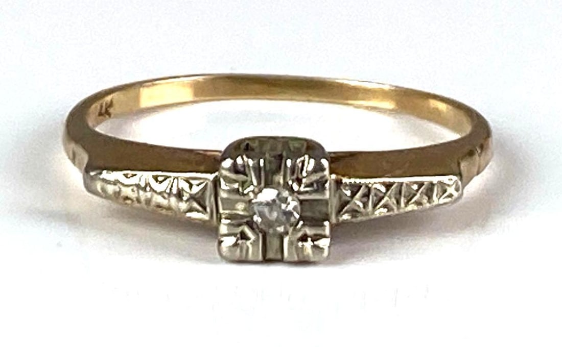 14K Yellow Gold Diamond Ring (1 of 4)