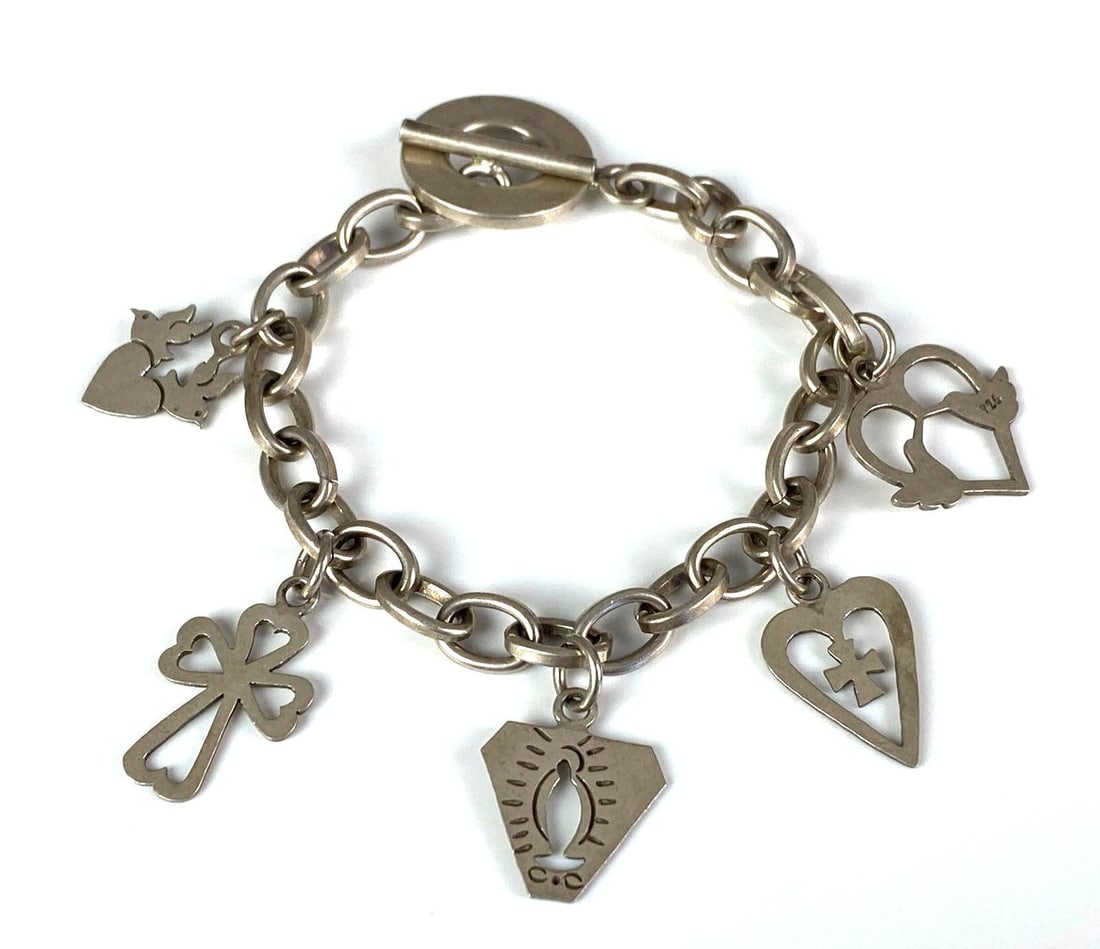 Sterling Silver Charm Bracelet (1 of 2)