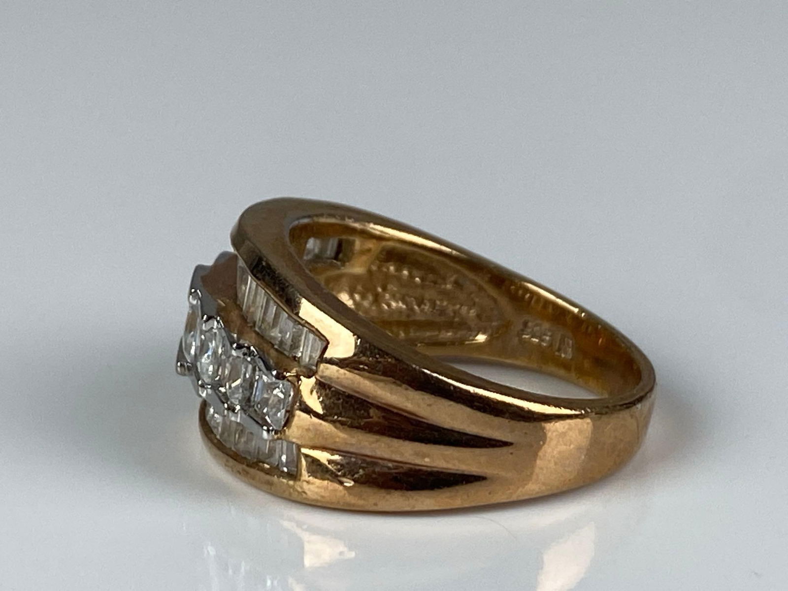 Gold Plated Sterling Silver CZ Ring - 2