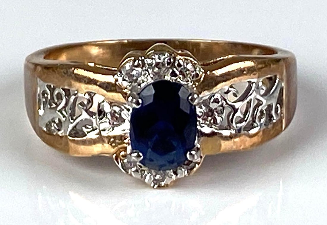 Gold Plated Sterling Silver CZ Ring: Size 9