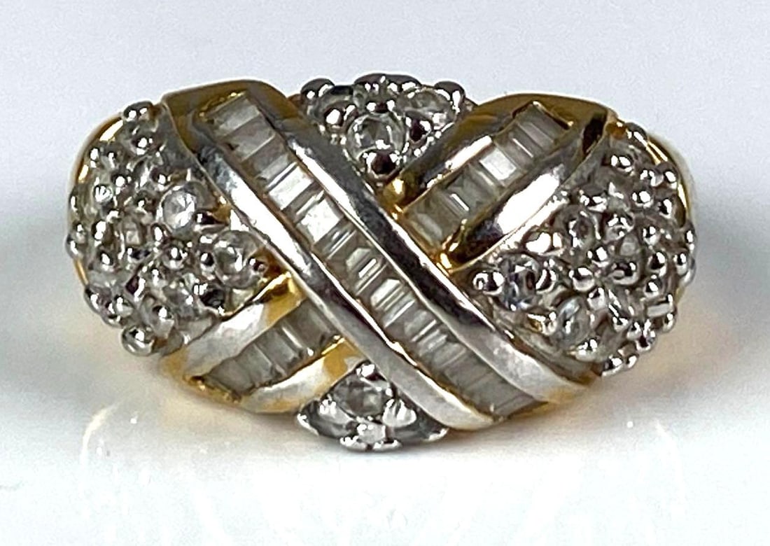 Gold Plated Sterling Silver CZ Ring (1 of 4)