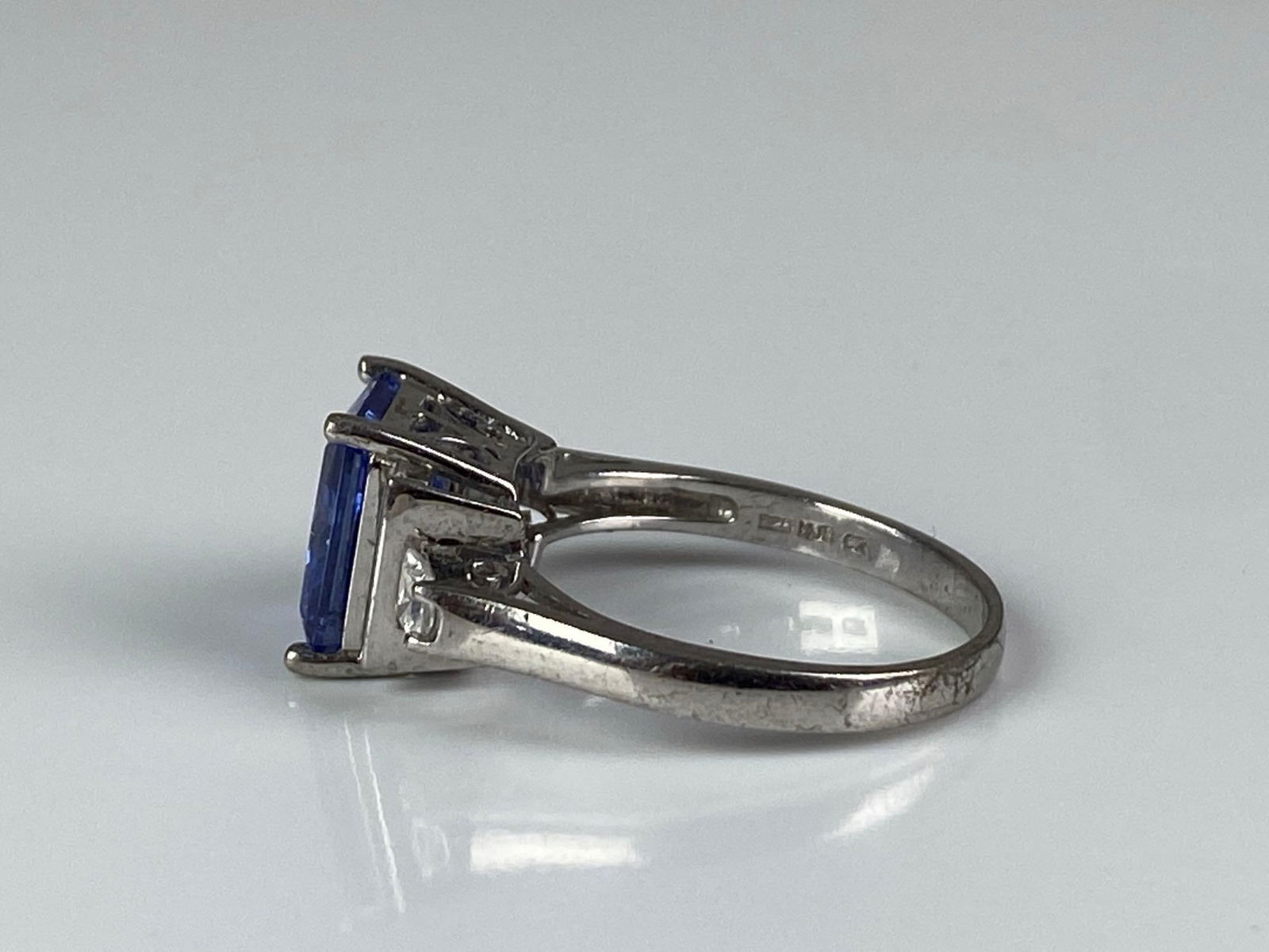 Signed Sterling Silver CZ Ring - 2