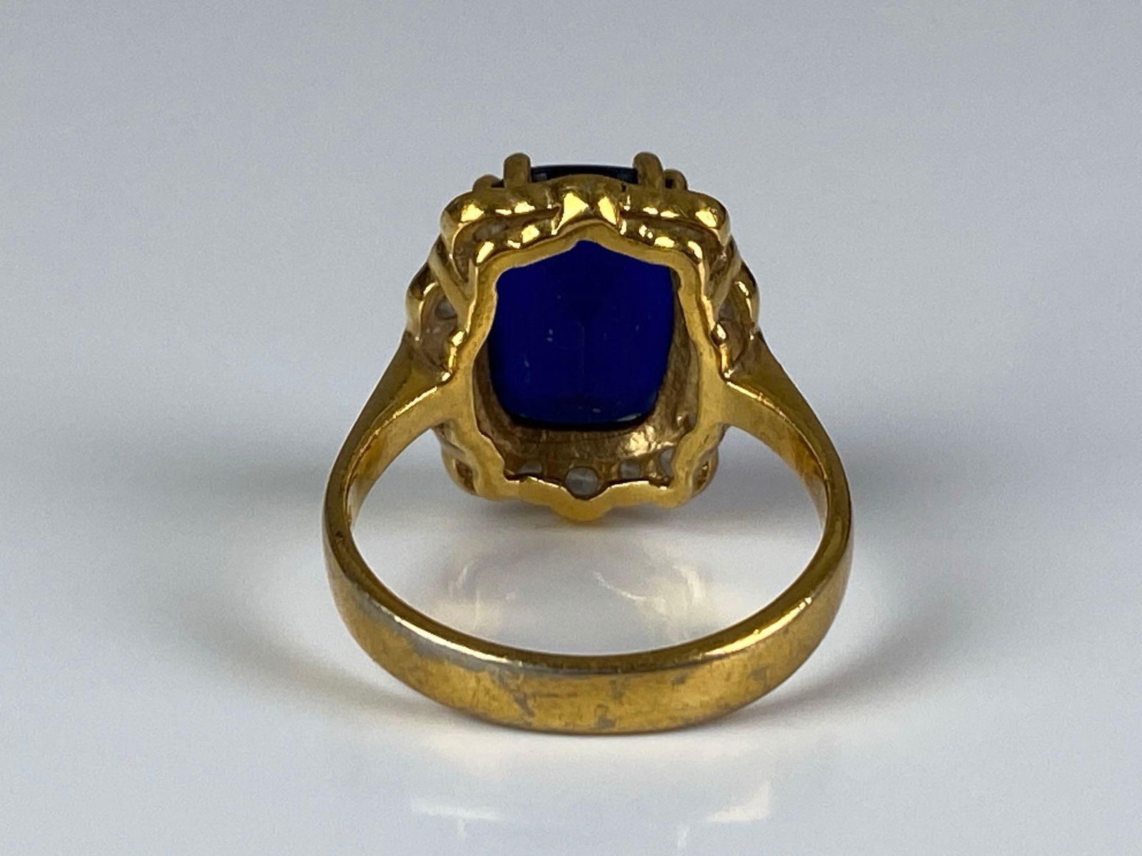 Signed Gold Plated Sterling Silver CZ Ring - 3