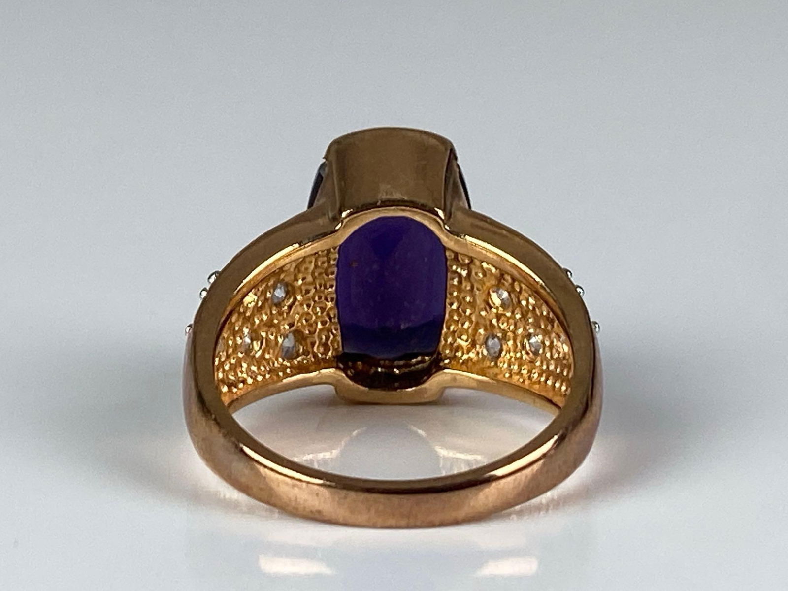 Signed Gold Plates Sterling Silver CZ Ring - 3