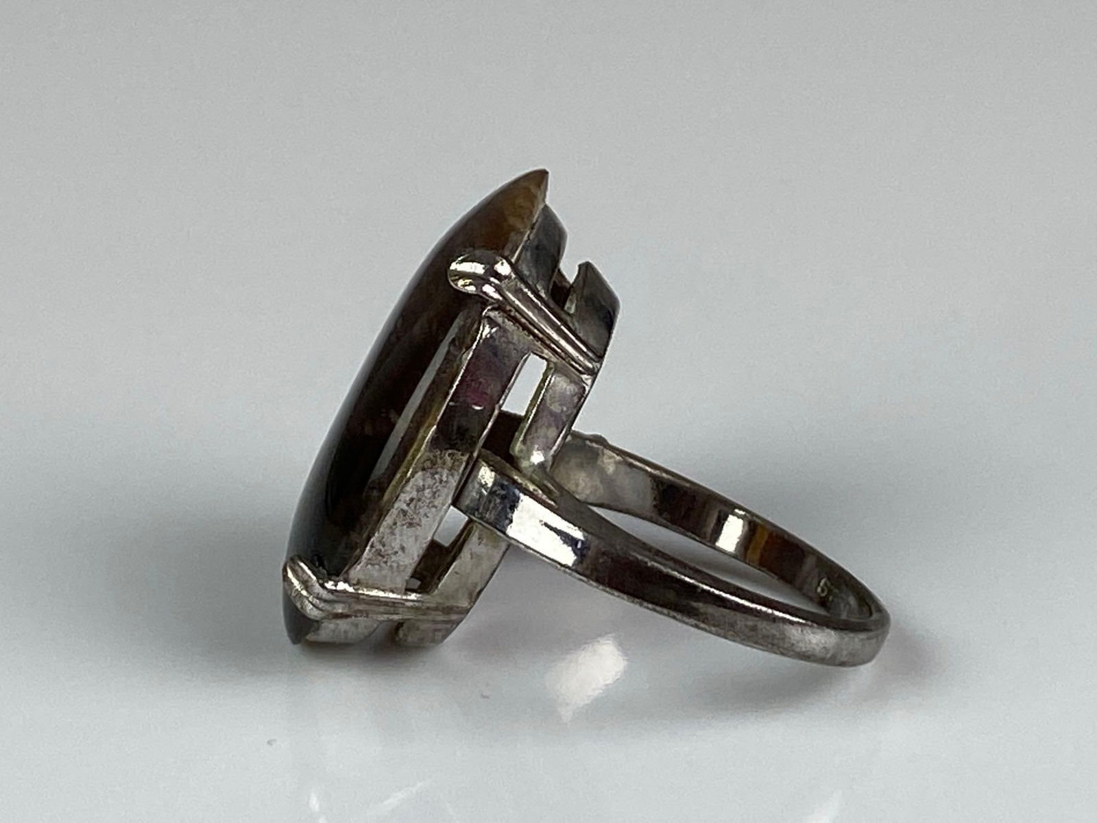 Sterling Silver Brown Agate Ring - 2