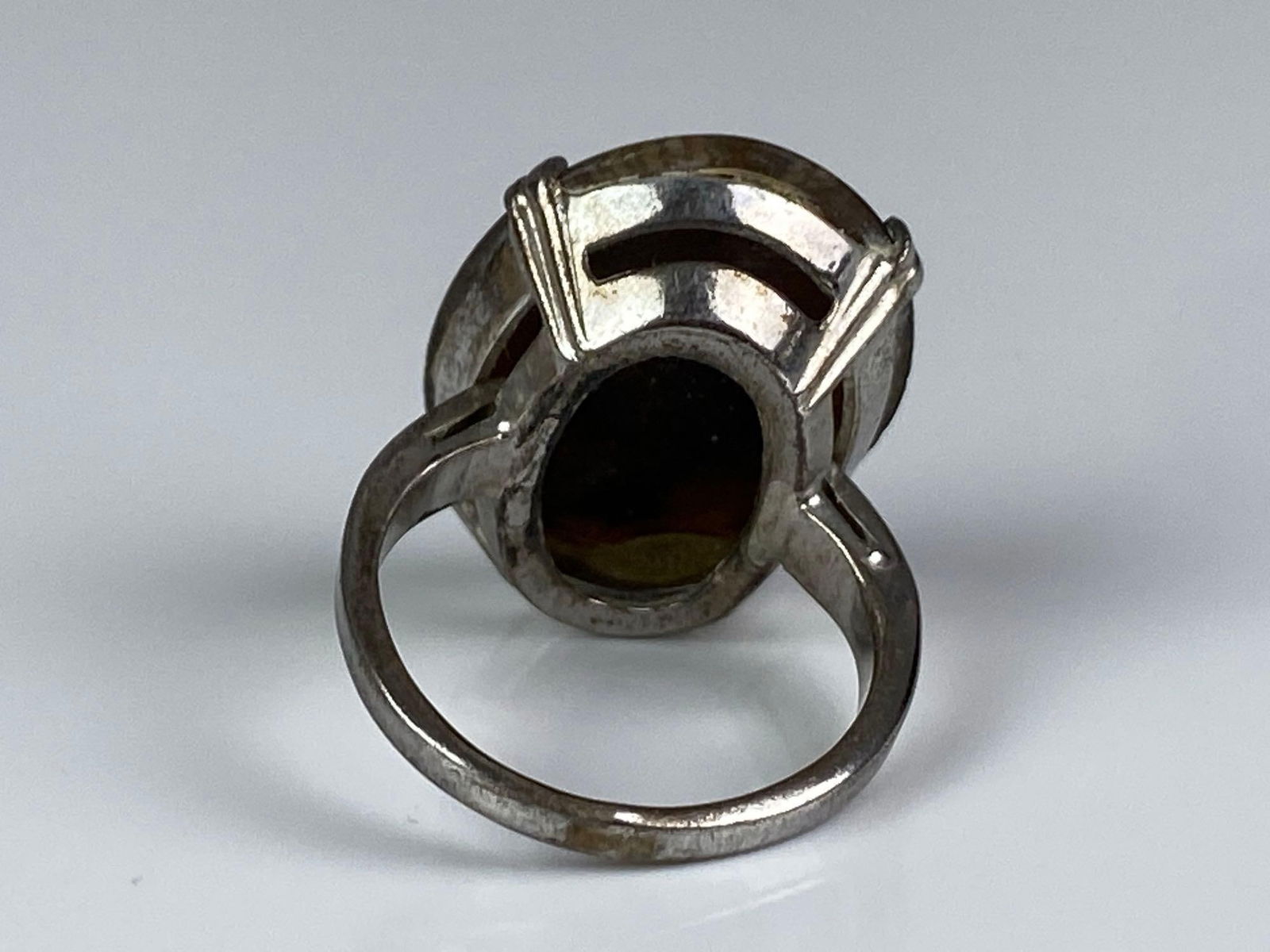 Sterling Silver Brown Agate Ring - 3
