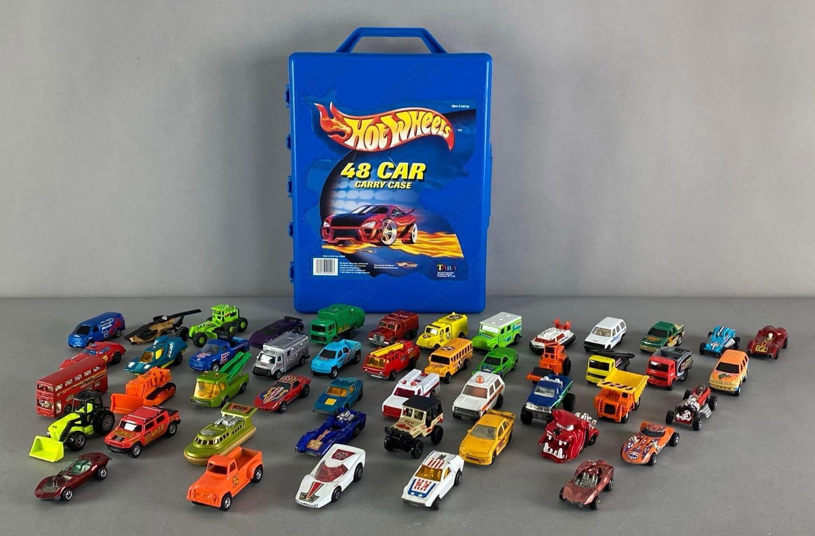 Group of of Assorted Die-Cast Cars In Mattel Hot Wheels Carry Case (1 of 3)