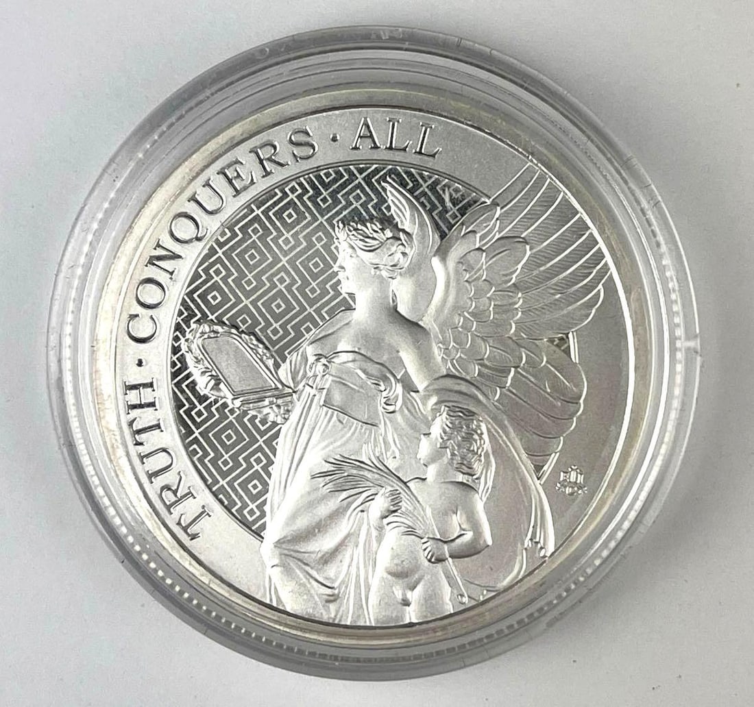 2022 St Helena 1 Pound Queens Virtue Truth 1 oz .999 Silver Coin (1 of 2)
