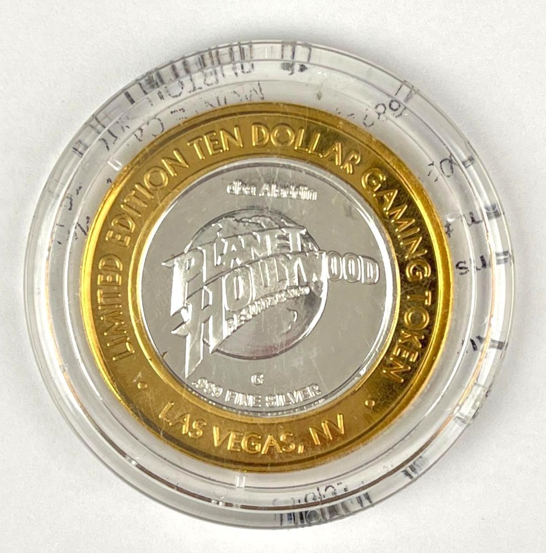 Limited Edition Las Vegas Planet Hollywood $10 1.09 oz .999 Fine Silver Casino Gaming Token: Limited Edition Las Vegas Planet Hollywood $10 1.09 oz .999 Fine Silver Casino Gaming Token