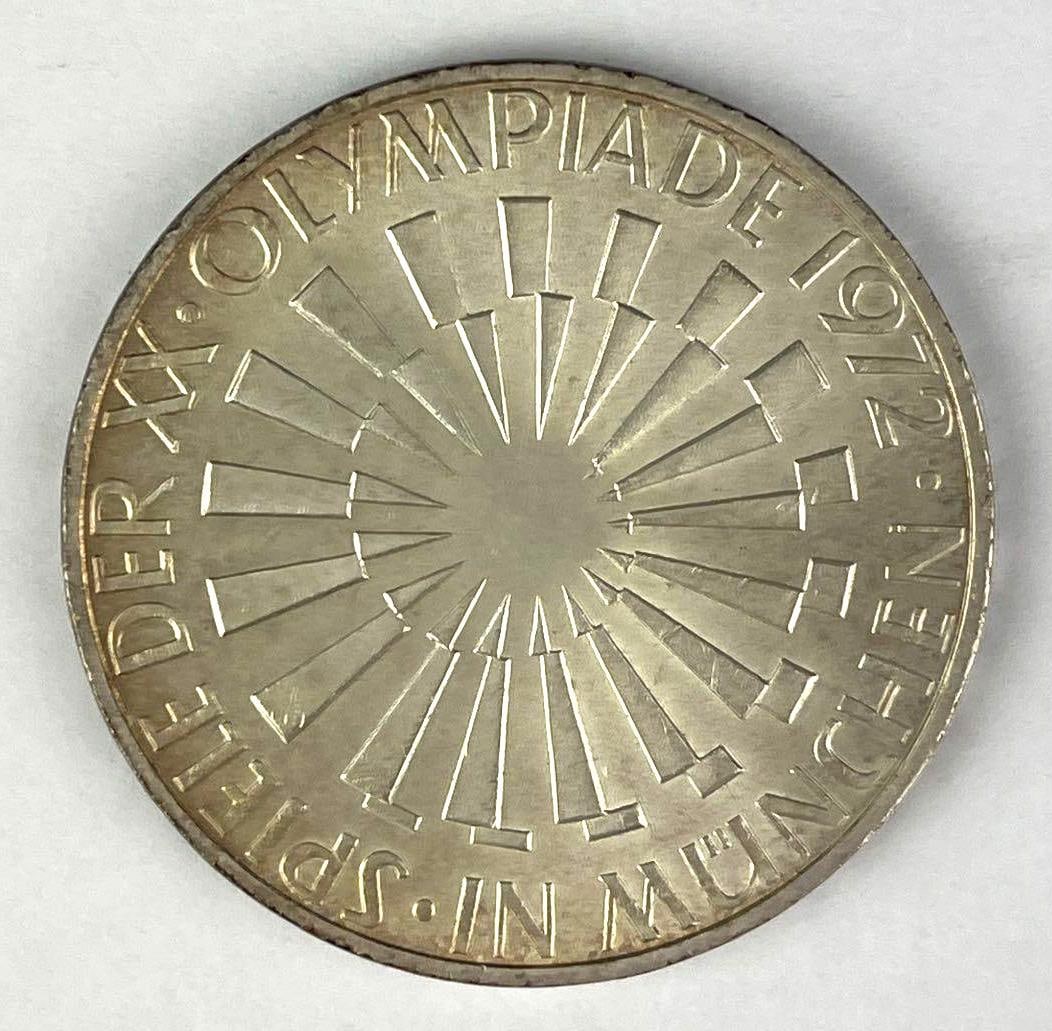 1972 German 10 Deutsche Mark Munich Olympiade Silver Coin: 1972 German 10 Deutsche Mark Munich Olympiade Silver Coin