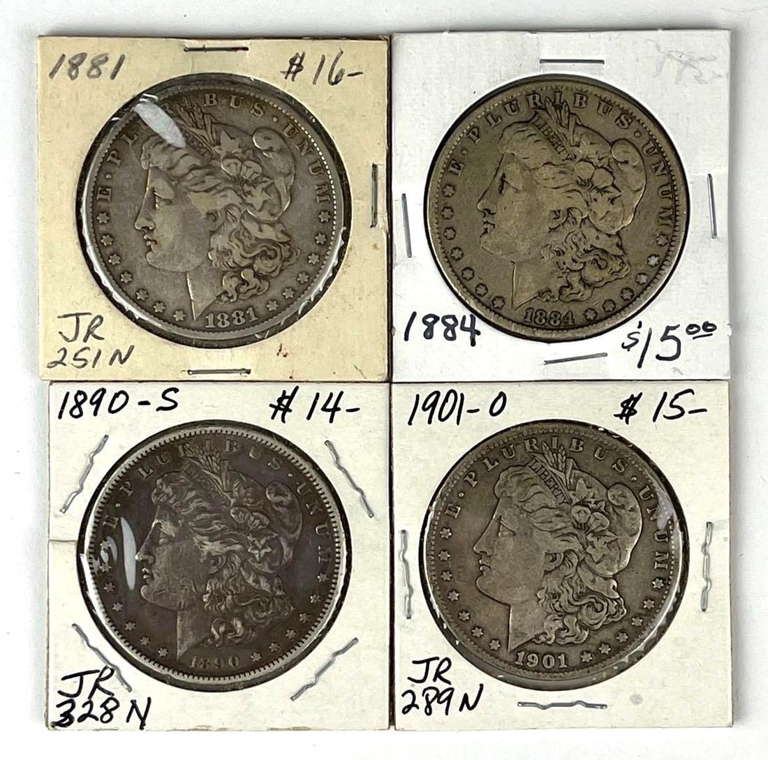 Group of 4 US Morgan Silver Dollars (1 of 2)