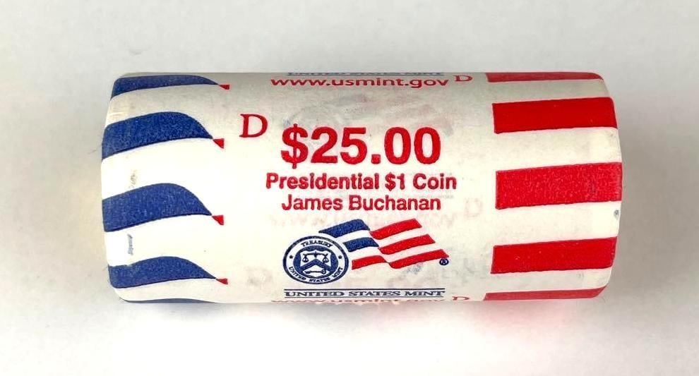$25 Roll of James Buchanan Presidential Dollars: $25 Roll of James Buchanan Presidential Dollars