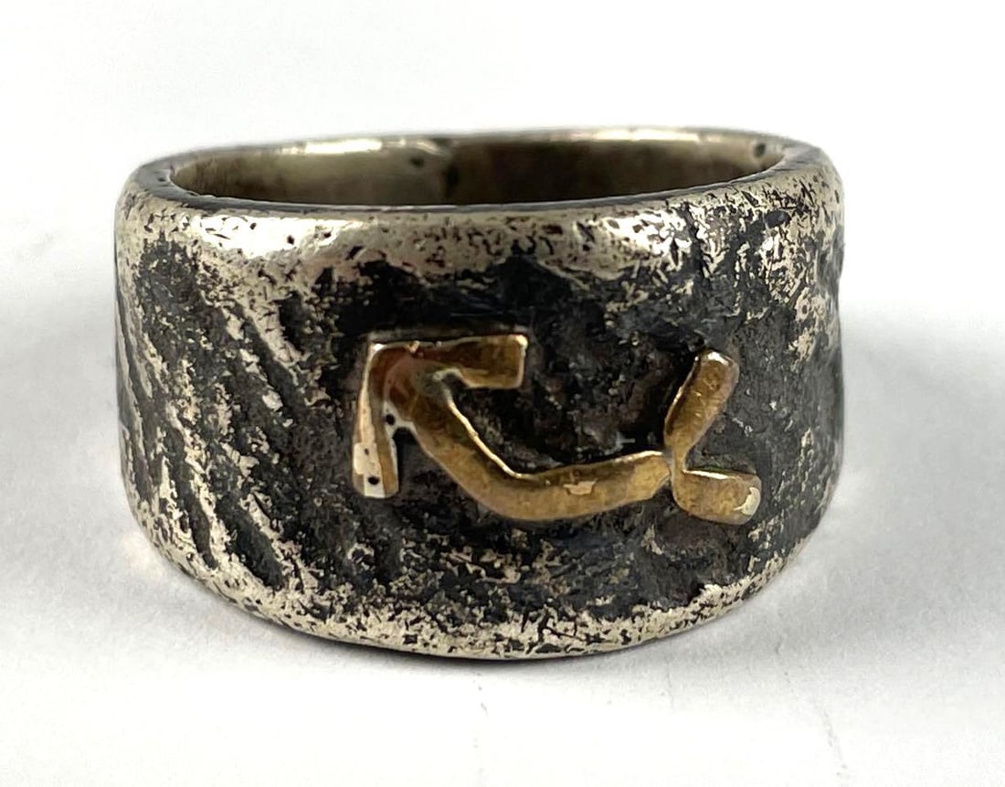 Sterling Silver Broken Arrow Men's Ring: Stamped on inside, size 11