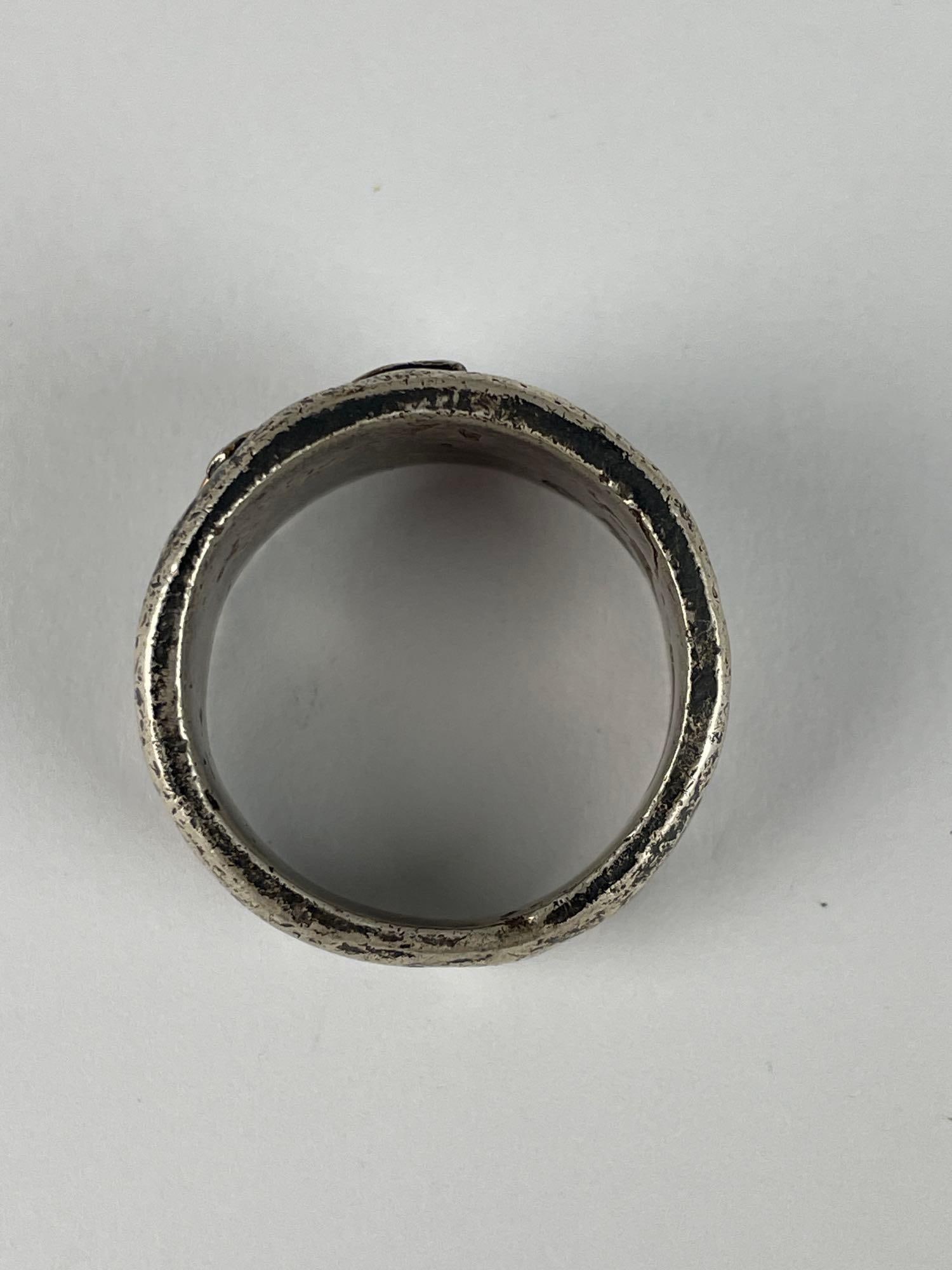 Sterling Silver Broken Arrow Men's Ring - 3