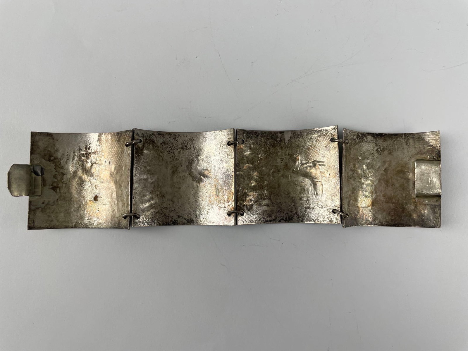 Sterling Silver Peruvian Panel Cuff Bracelet - 4