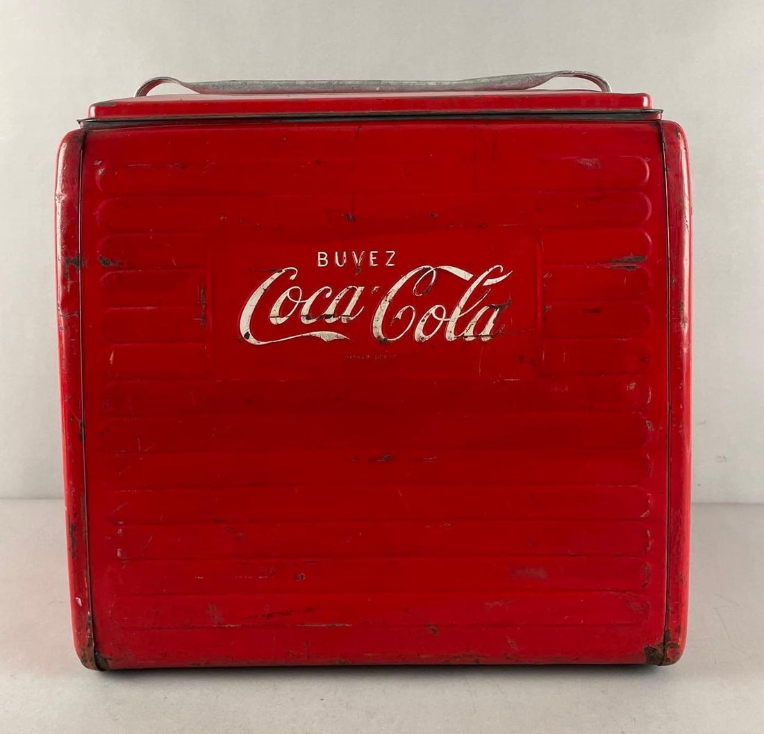 Vintage Repainted French - Canadian Coca-Cola Picnic Cooler (1 of 6)