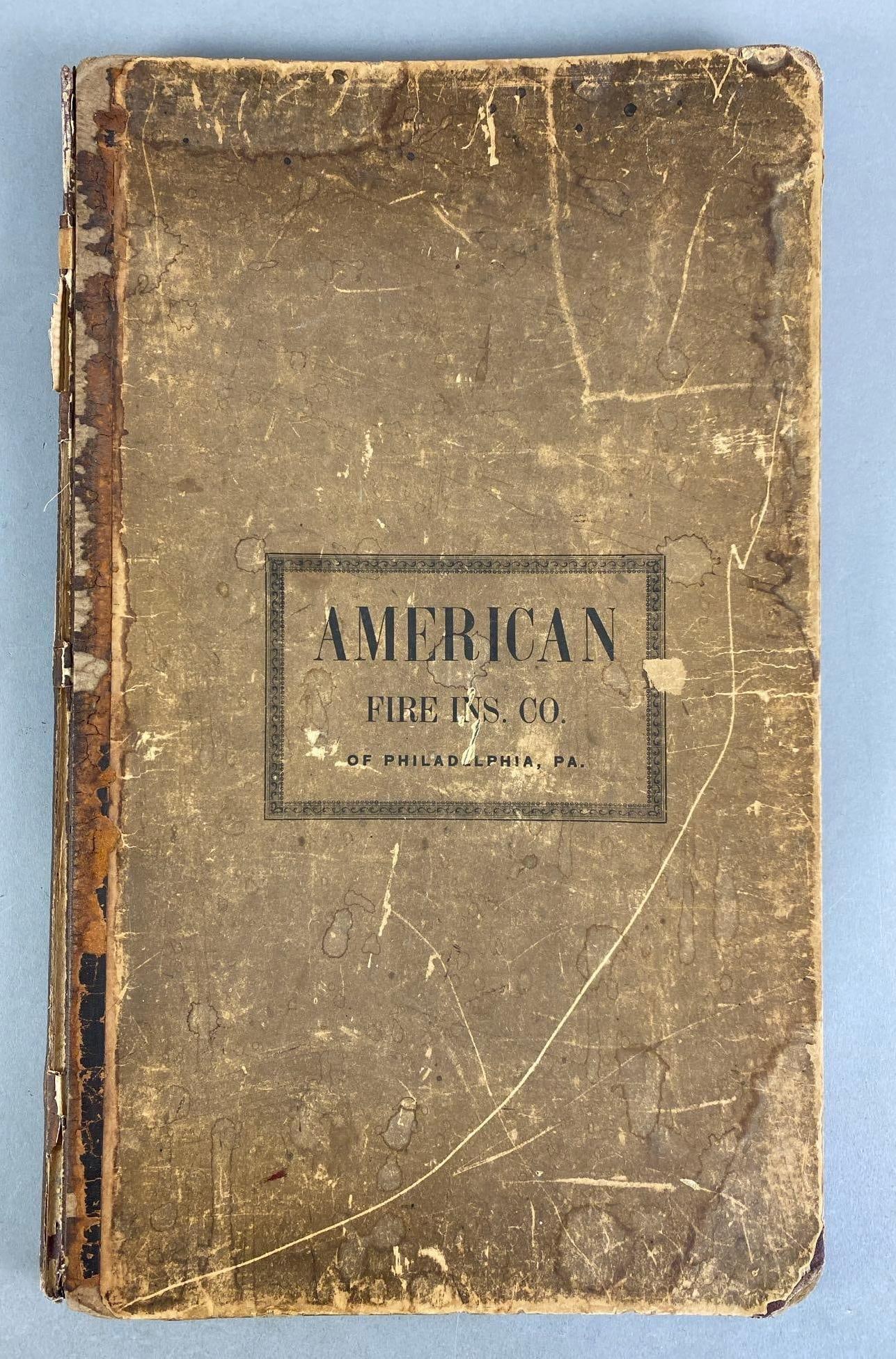 1891 The American Fire Insurance Co. Ottawa IL Risk Marking Map (1 of 13)