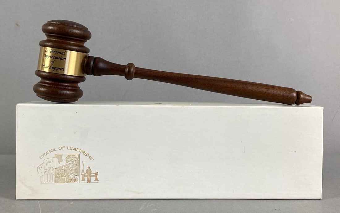 1995 Republican Congressmen Newt Gingrich Wood Gavel: in original box, measures 10 1/4” In length