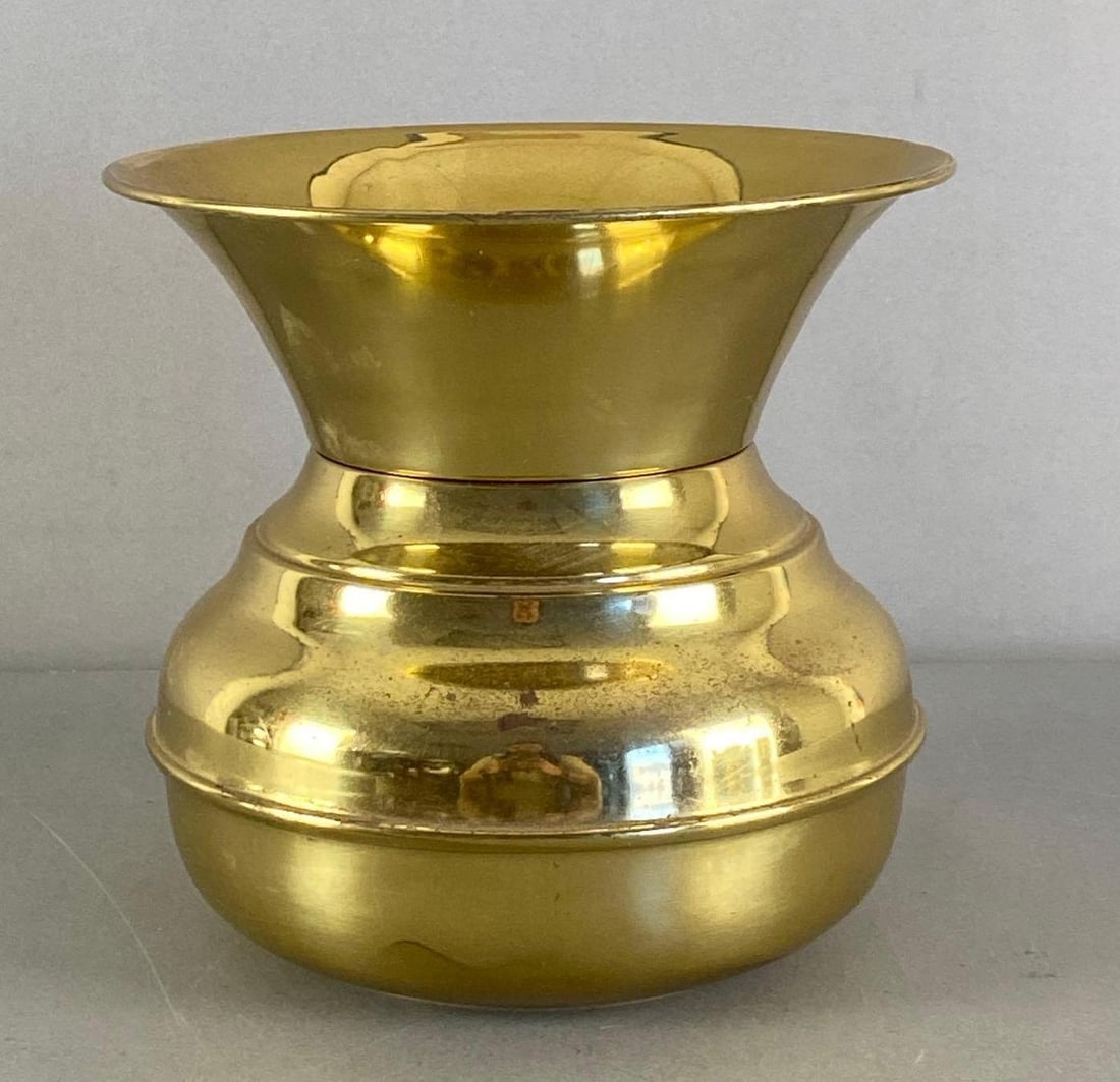 Brass Finished Iron Spittoon (1 of 4)