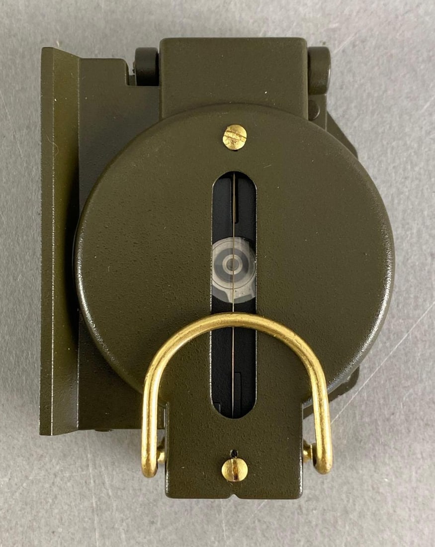 Thinsont Lensatic Sighting Compass: In working condition, Measures 3” H x 2 1/4” W