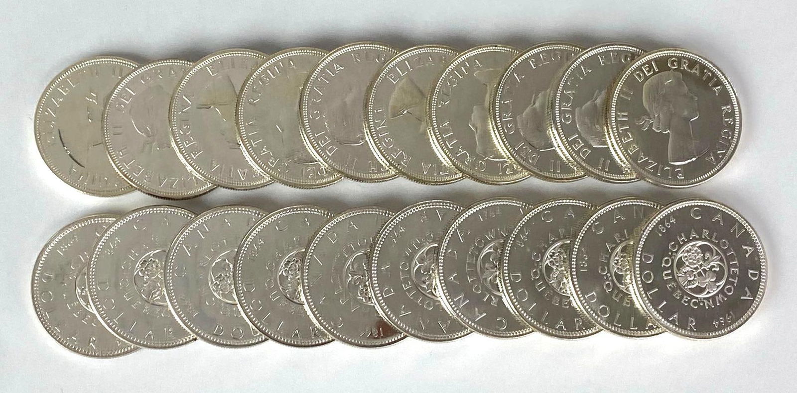 Group of 20 1964 Canadian Charlottetown Confederation Conference Silver Dollars: Group of 20 1964 Canadian Charlottetown Confederation Conference Silver Dollars