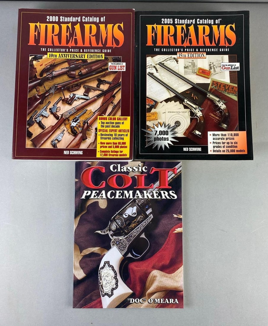 Group of Assorted Firearms Reference Guides and More: Includes Colt peacemaker and more. Measure L 11 x W 8 inches.