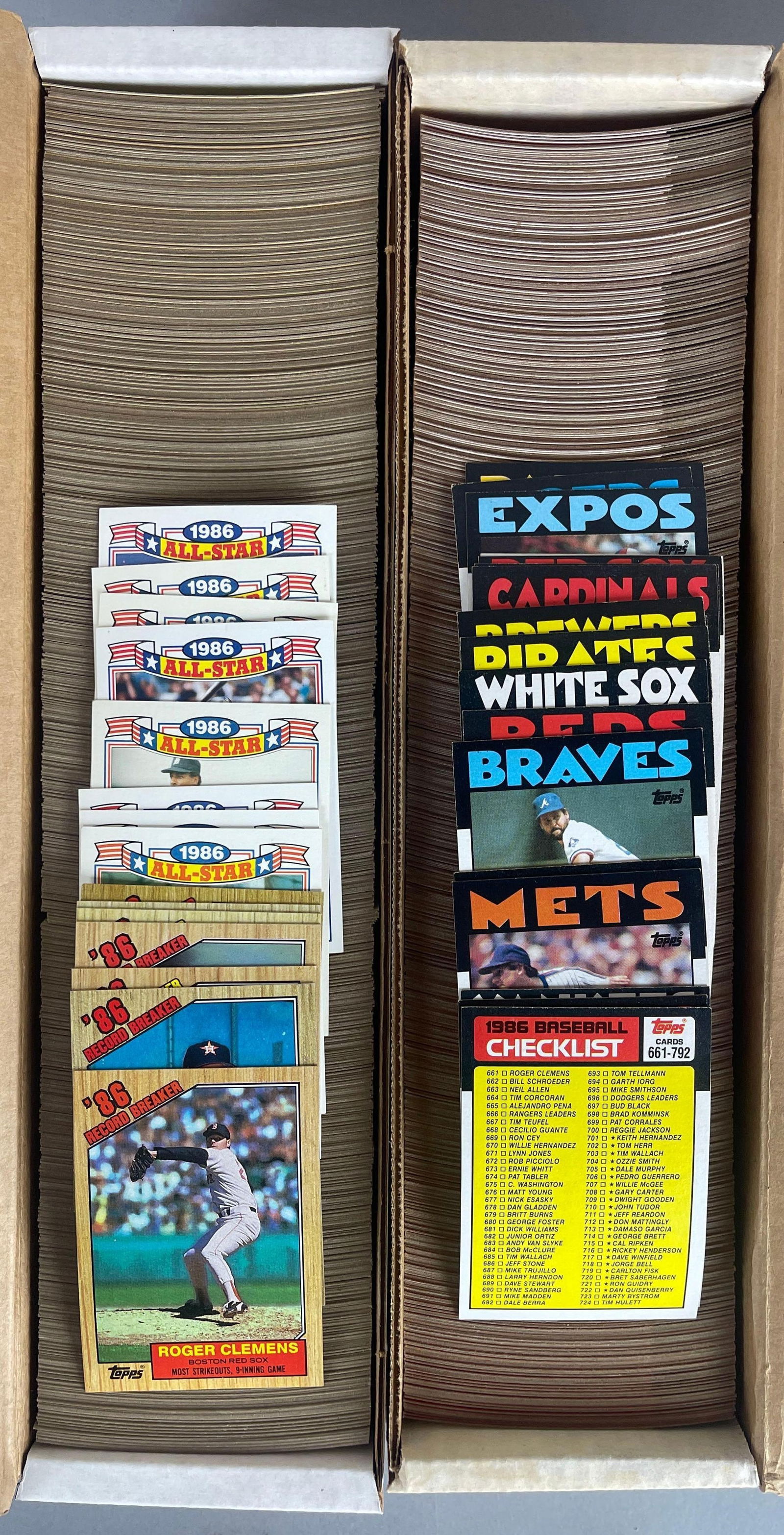 1986 and 87 Topps Baseball Complete Sets (1 of 3)