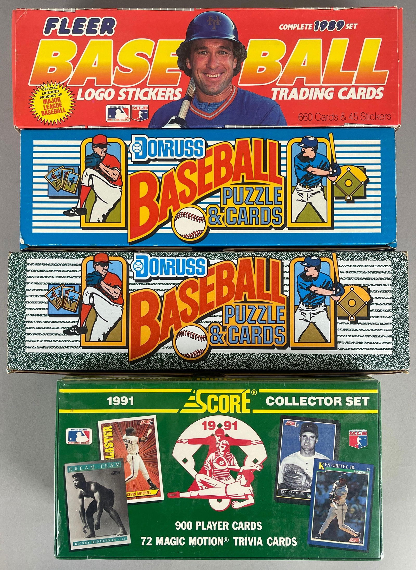 1989 - 91 Fleer, Donruss, Score Baseball Factory Sealed Complete Sets: 1989 - 91 Fleer, Donruss, Score Baseball Factory Sealed Complete Sets