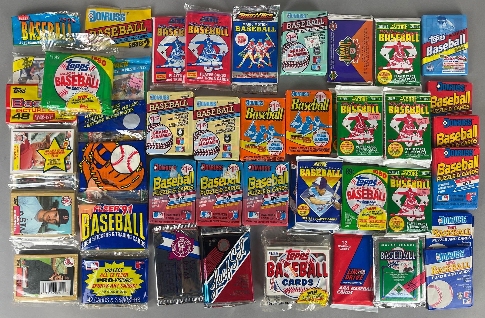 Group of 1987 - 91 Baseball Wax, Cello, Fun Packs: Group of 1987 - 91 Baseball Wax, Cello, Fun Packs