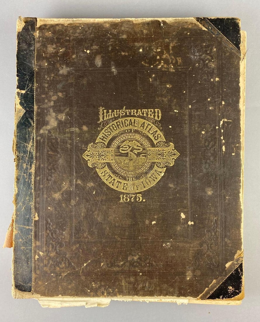 Antique 1875 Illustrated Historical State of Iowa Atlas (1 of 12)