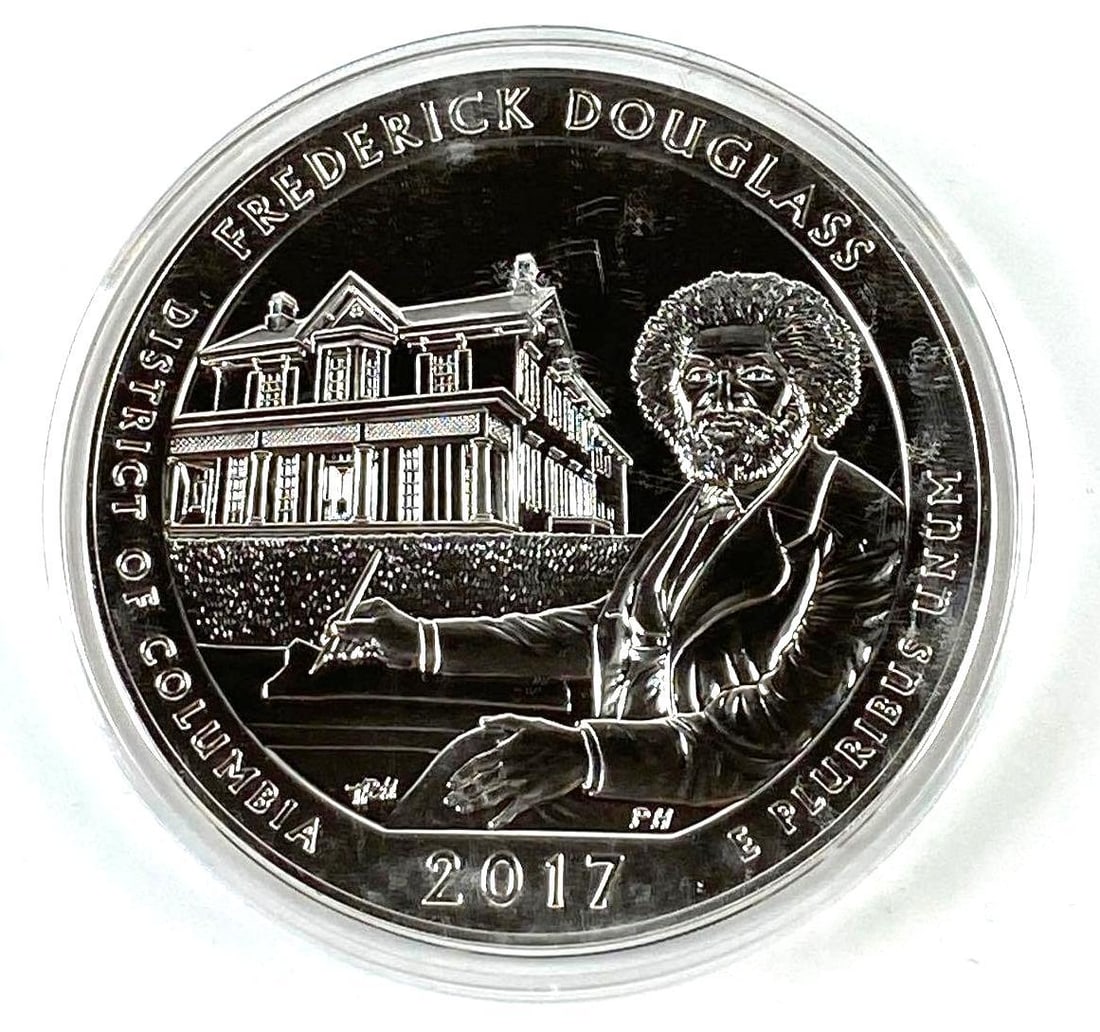 2017 America the Beautiful 5 Oz .999 Fine Silver Round: 2017 Washington Quarter Design 5 Oz .999 Fine Silver Round