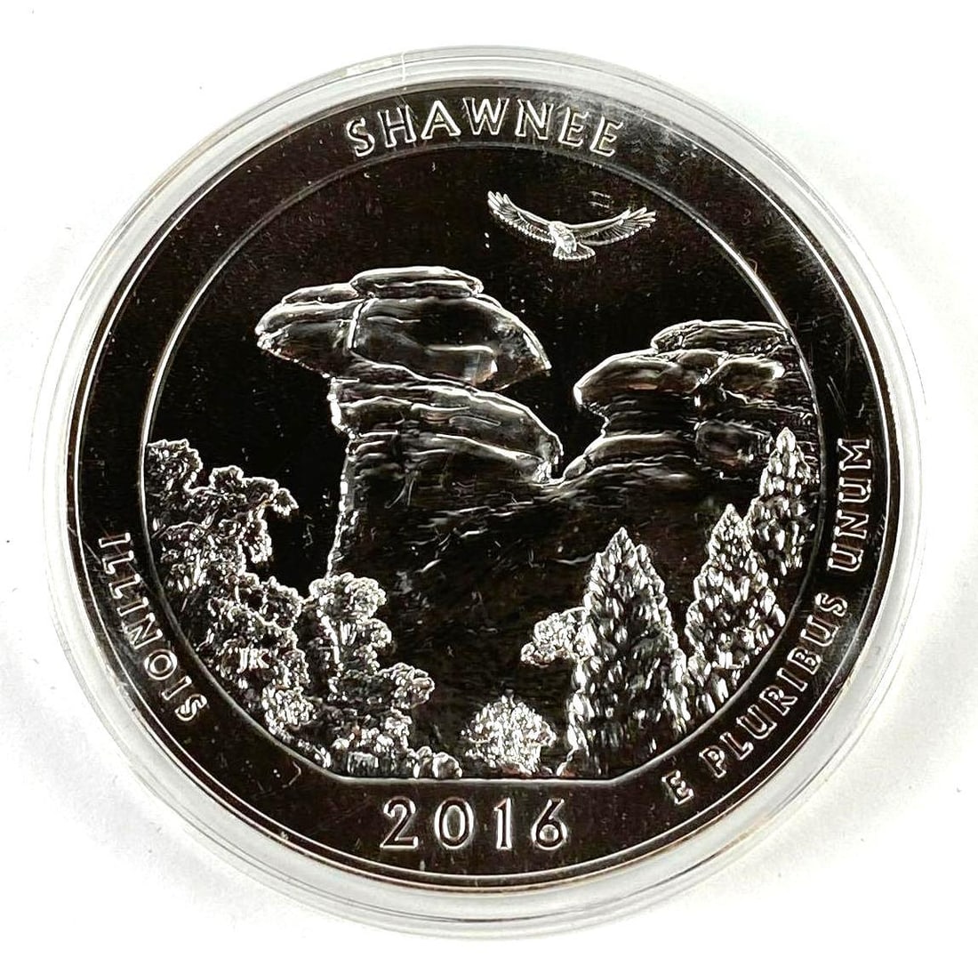 2016 America the Beautiful 5 Oz .999 Fine Silver Round: 2016 Washington Quarter Design 5 Oz .999 Fine Silver Round