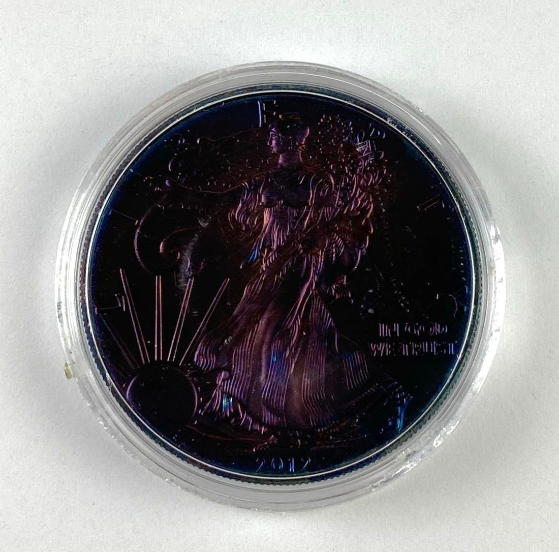 2012 US 1 Oz Burnished American Silver Eagle Round: 2012 US 1 Oz Burnished American Silver Eagle Round